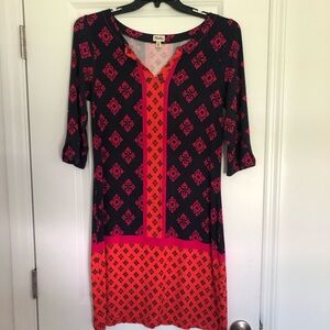 Hatley Navy and Pink Printed Dress